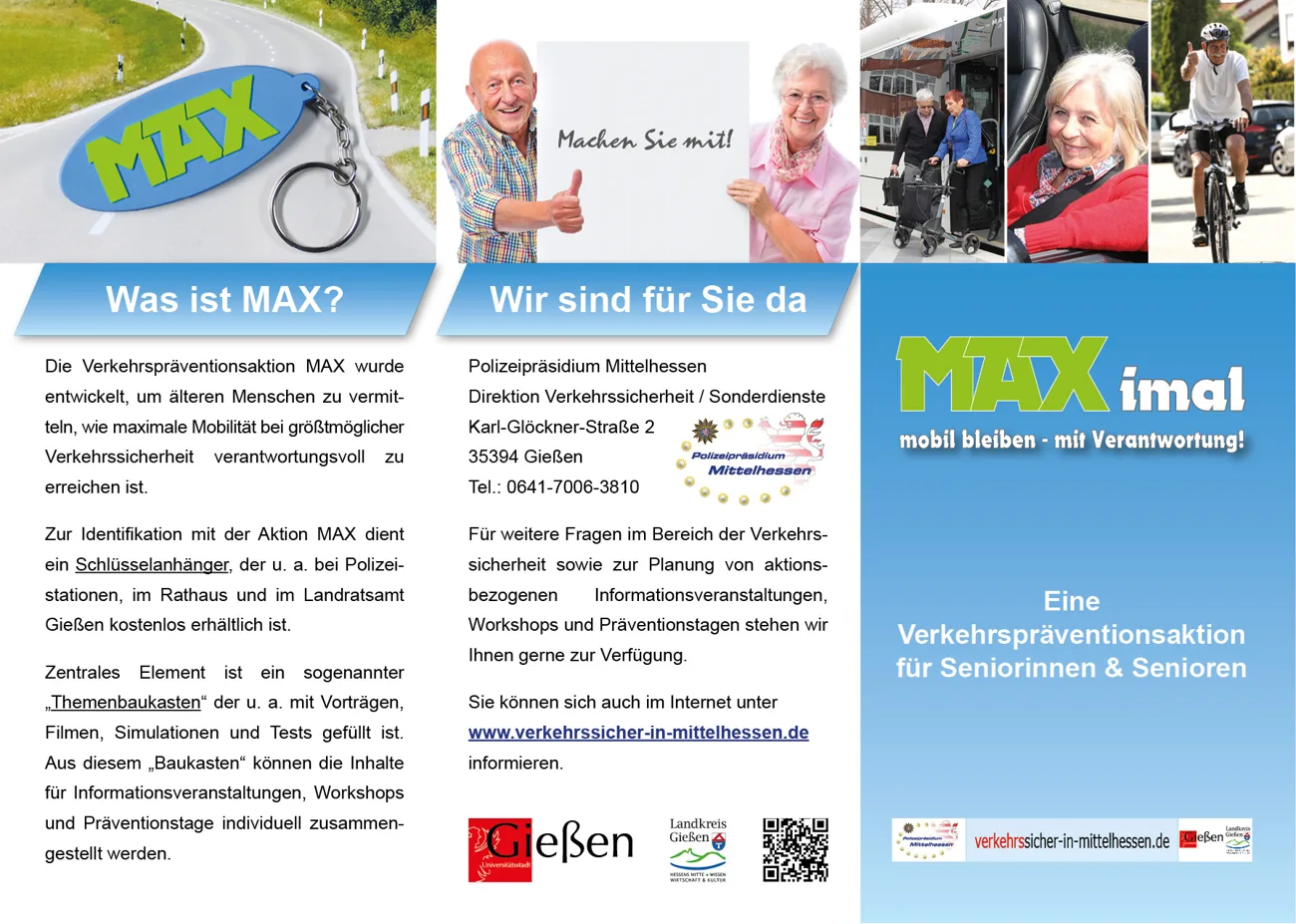 Außenseite des Flyers zur Aktion MAXimal